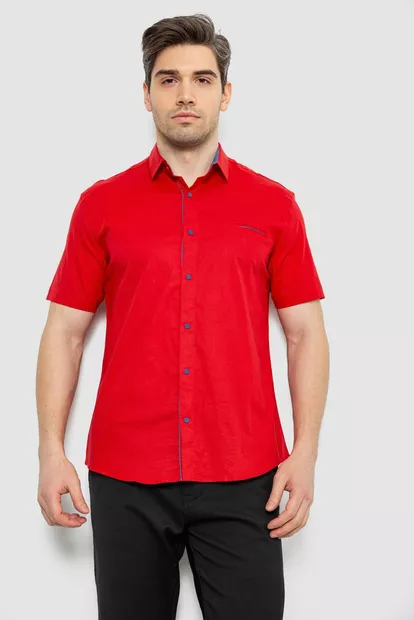 Рубашка мужская с принтом, цвет красный, 214R7128