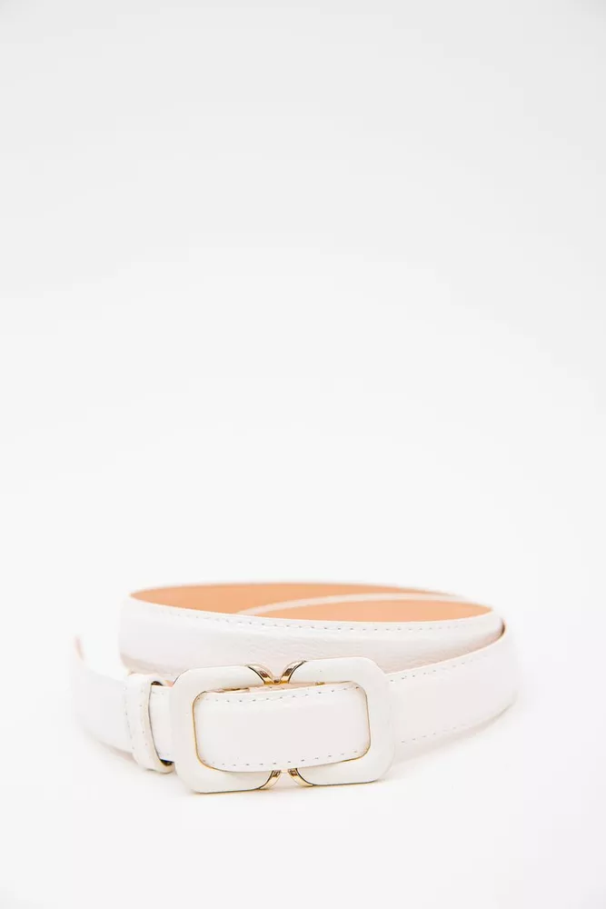 Купити Жіночий білий ремінь з еко-шкіри 196RL3010W11 - Фото №1