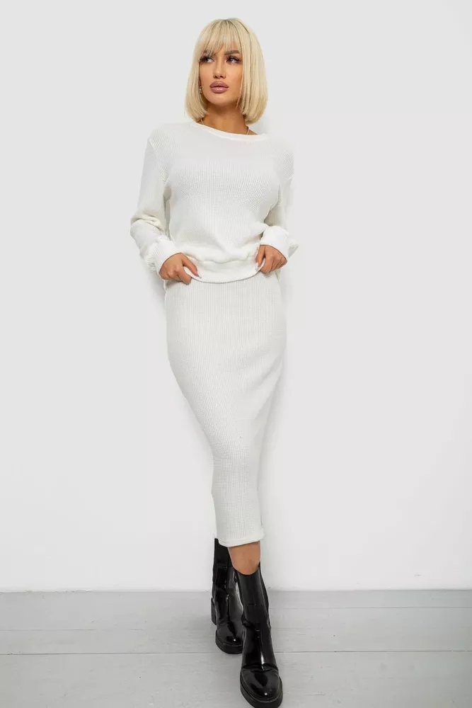 Купить Костюм женский повседневный, цвет молочный, 257R130 оптом - Фото №1