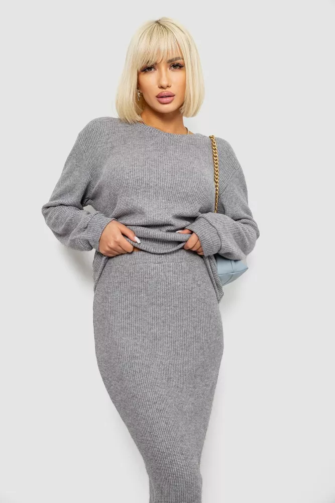 Купить Костюм женский повседневный, цвет серый, 257R130 оптом - Фото №2