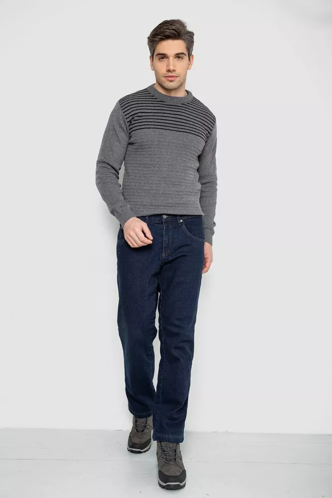 Купить Джинсы мужские утепленные, цвет синий, 129R9834-2 - Фото №2