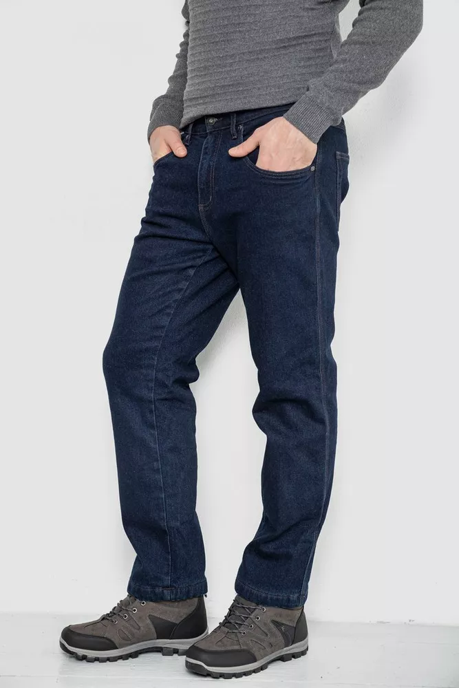 Купить Джинсы мужские утепленные, цвет синий, 129R9834-2 - Фото №3