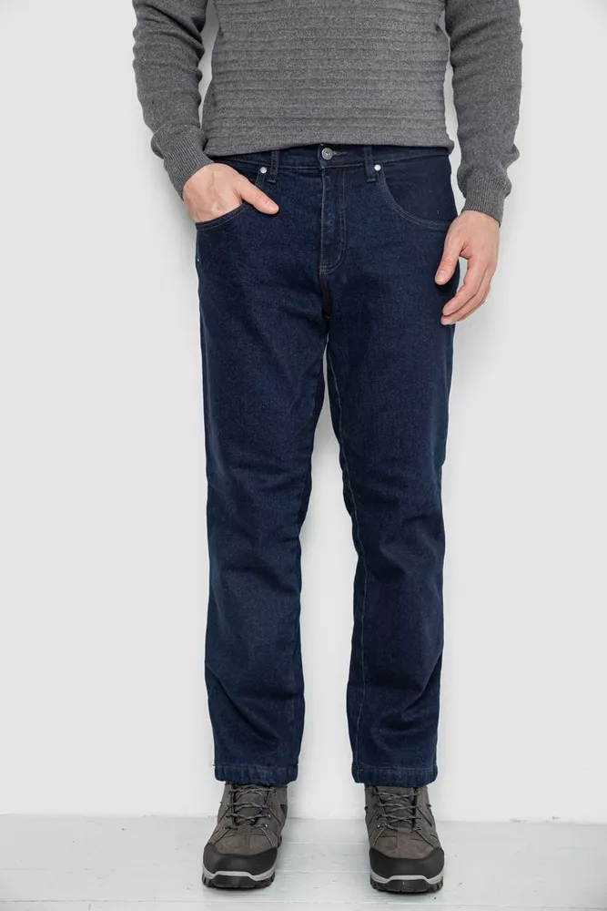 Купить Джинсы мужские утепленные, цвет синий, 129R9834-2 - Фото №1
