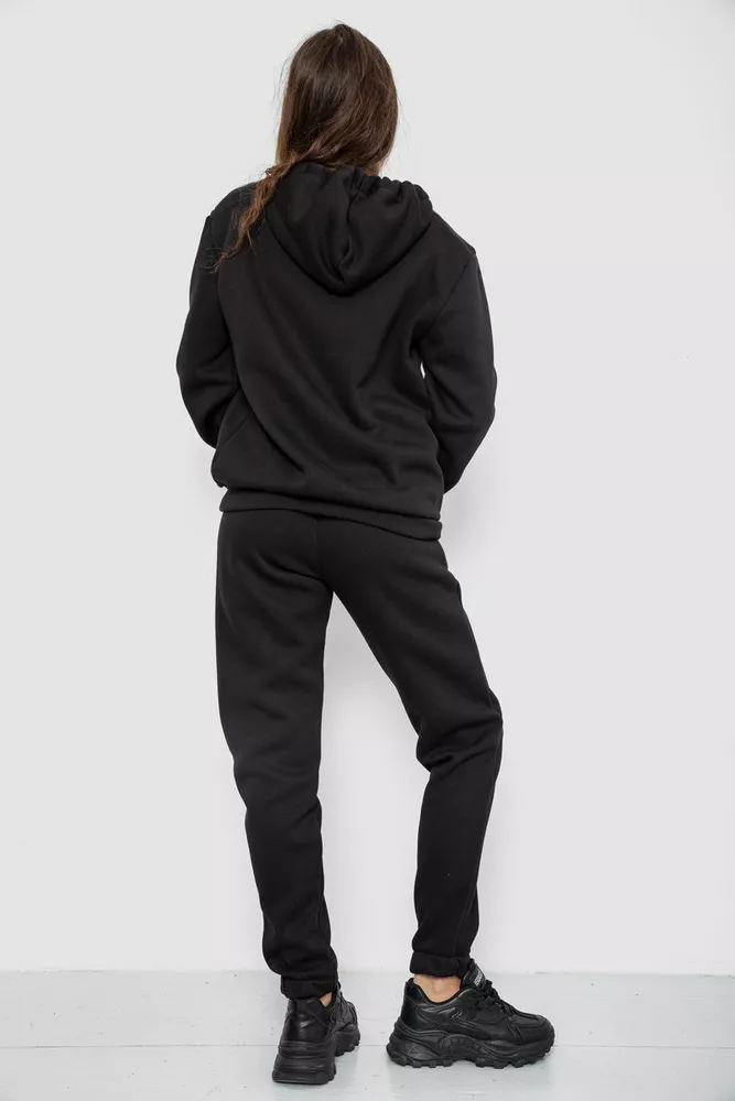 Купити Спортивний костюм жіночий на флісі, колір чорний, 244R1555 - Фото №4