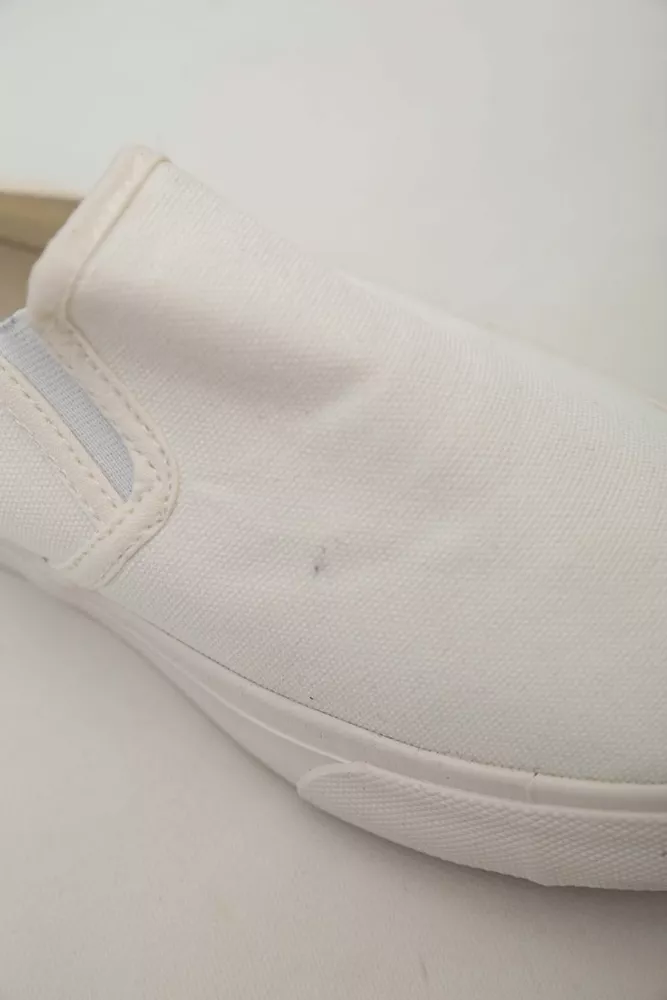 Купить Кеды тканевые  -уценка, цвет белый, 248RLX01-U-75 - Фото №6