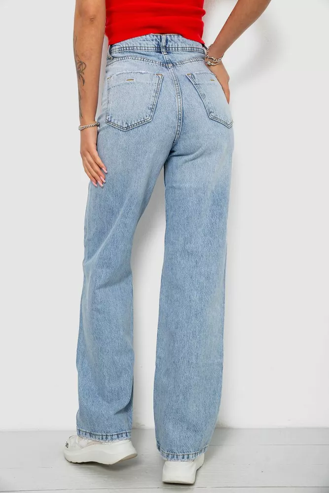 Купить Джинсы женские Wide leg, цвет голубой, 244R2529 - Фото №4