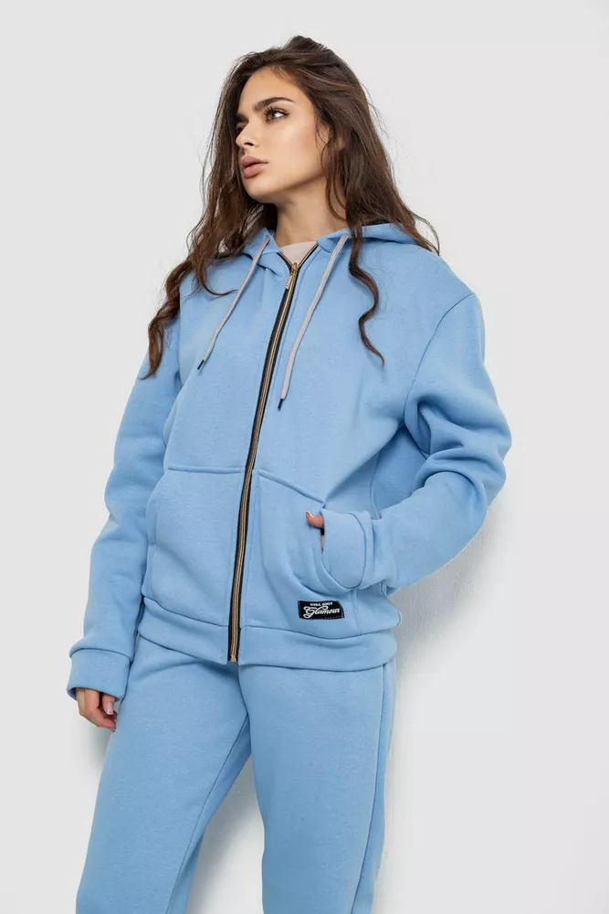 Купити Спортивний костюм жіночий на флісі, колір блакитний, 244R1555 - Фото №2