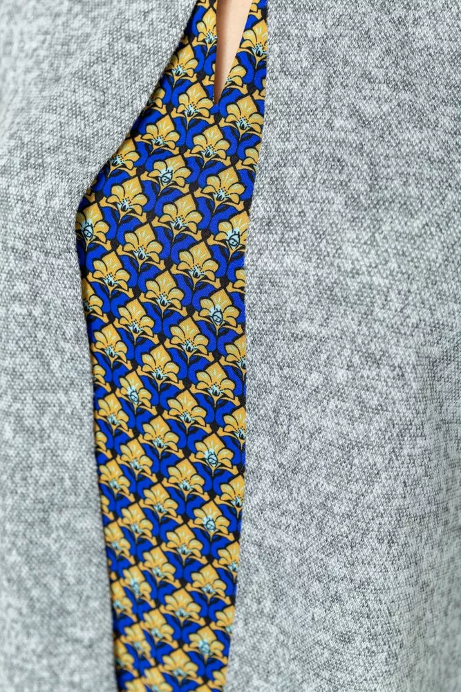 Купити Блуза жіноча обманка, колір сіро-синій, 230R53-3 - Фото №5
