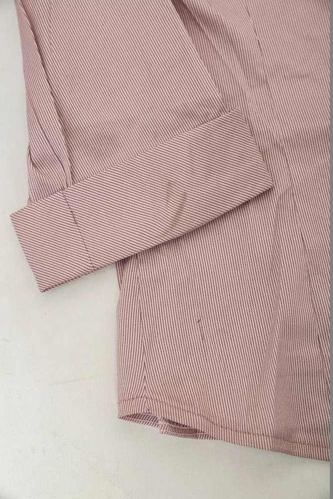 Купити Сорочка класична в смужку  -уцінка, колір темно-пудровий, 230R643-U-133 оптом - Фото №6