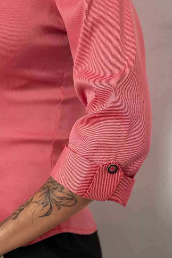 Купить Рубашка классическая в полоску  -уценка, цвет коралловый, 230R643-U-135 - Фото №5