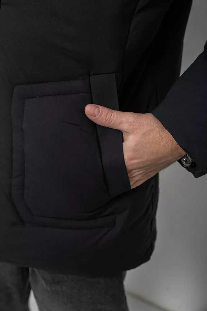 Купити Куртка чоловіча зимова подовжена  -уцінка, колір чорний, 241R2022-21-U - Фото №7