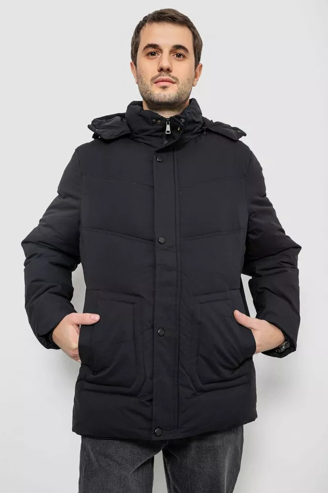 Купити Куртка чоловіча зимова подовжена  -уцінка, колір чорний, 241R2022-21-U - Фото №1