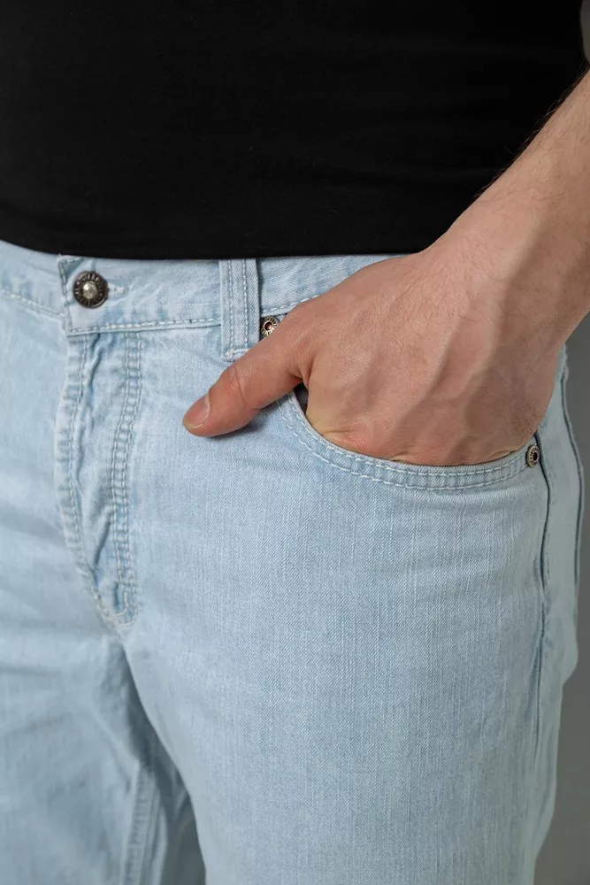 Купити Шорти чоловічі джинсові  -уцінка, колір світло-блакитний, 238R2025-U-17 - Фото №5