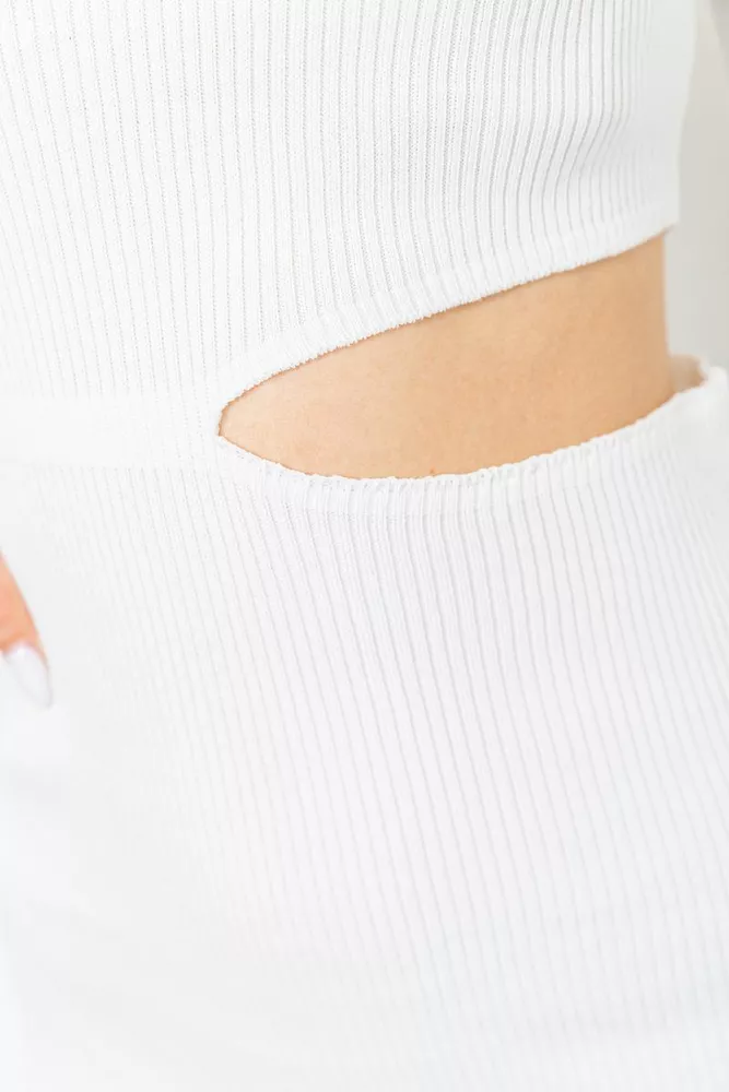 Купить Платье в рубчик  -уценка, цвет белый, 204R175-U-2 оптом - Фото №5