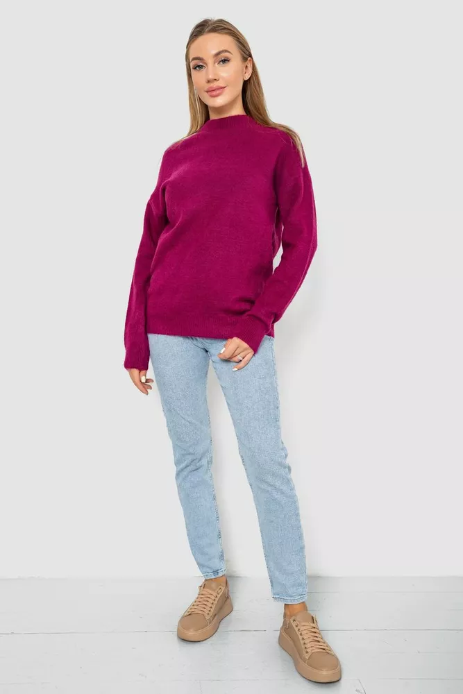 Купити Светр жіночий вовняний  -уцінка, колір фуксія, 244R0390-U-3 - Фото №2