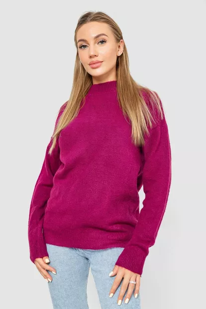 Светр жіночий вовняний  -уцінка, колір фуксія, 244R0390-U-3