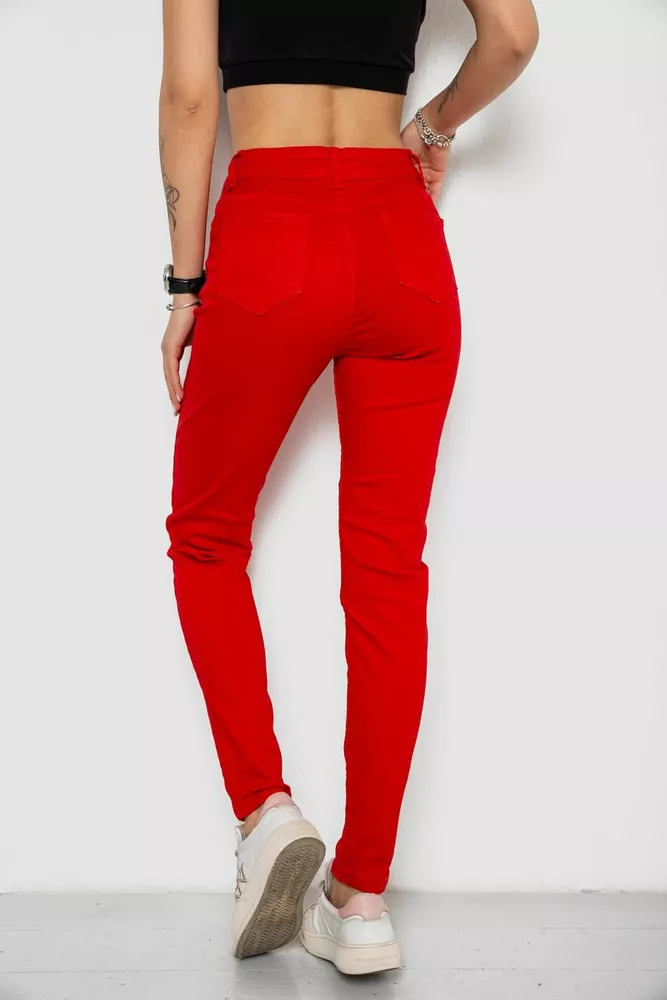 Купити Джинси жіночі Slim Fit, колір червоний, 182R1489S19 - Фото №4