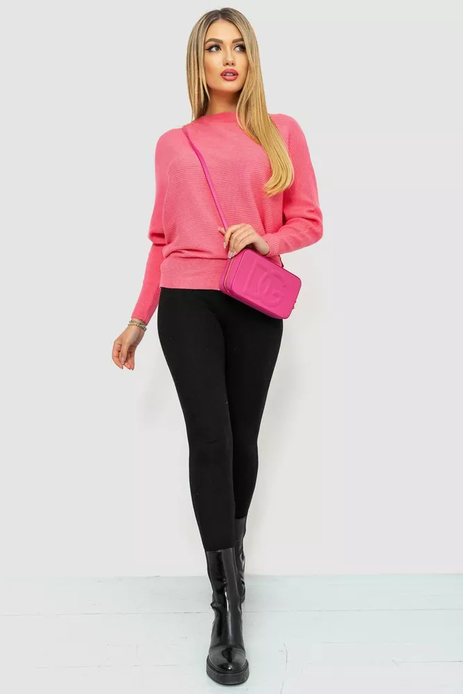 Купить Кофта женская однотонная  -уценка, цвет розовый, 244R2034-U-21 - Фото №2