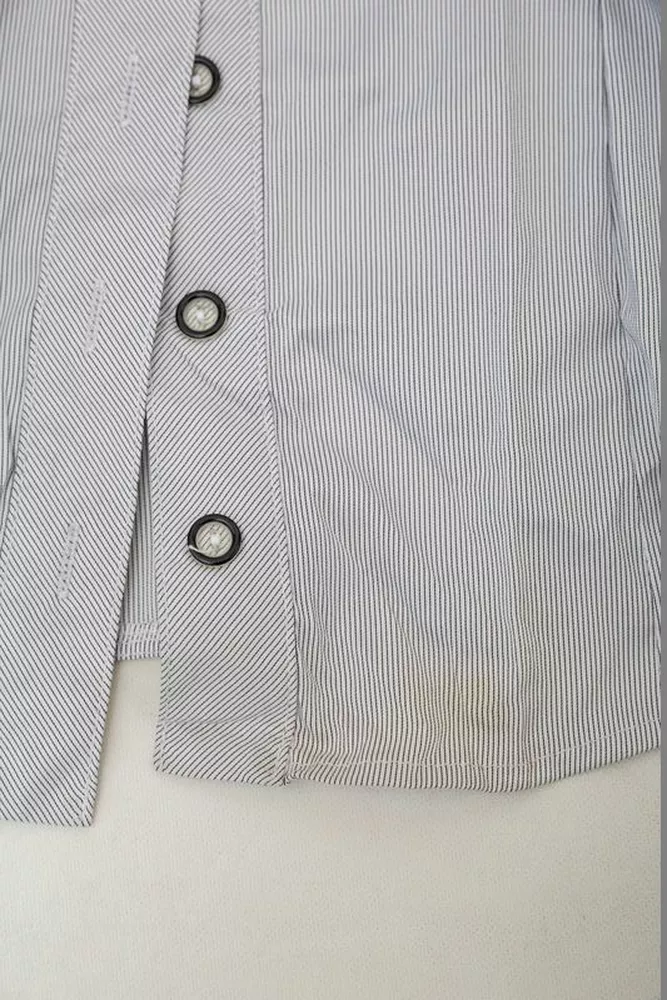 Купить Рубашка классическая в полоску  -уценка, цвет серый, 230R643-U-127 - Фото №6