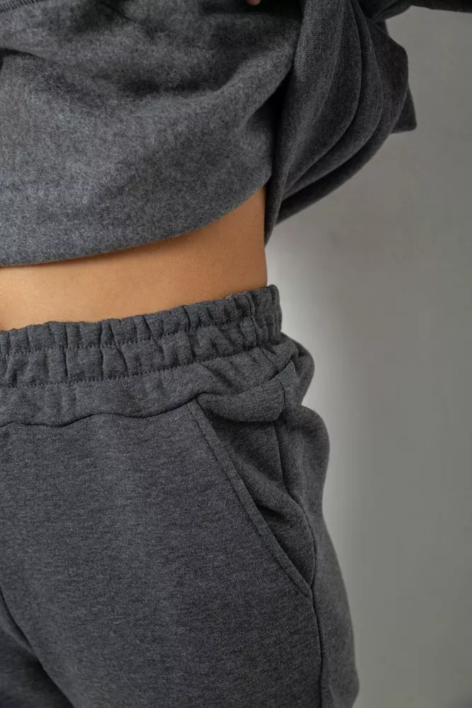 Купить Спортивный костюм женский на флисе  -уценка, цвет серый, 257R85-U-8 - Фото №5