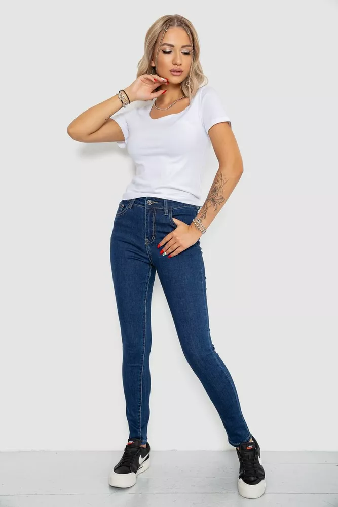 Купити Джинси жіночі, колір синій, 250R6698 - Фото №2