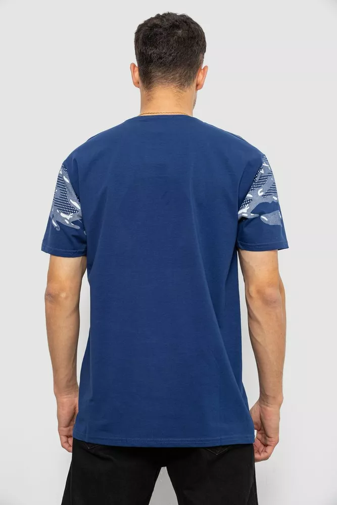 Купить Футболка мужская с принтом, цвет синий, 244R2917 - Фото №4