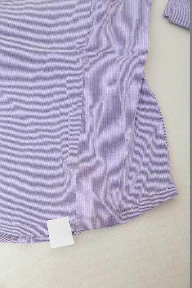 Купити Сорочка класична в смужку  -уцінка, колір бузковий, 230R643-U-134 оптом - Фото №6