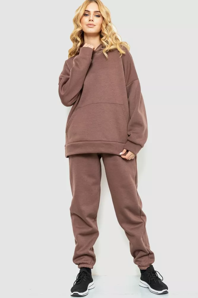 Купити Спорт костюм жіночий на флісі, колір мокко, 214R0102-1 - Фото №1