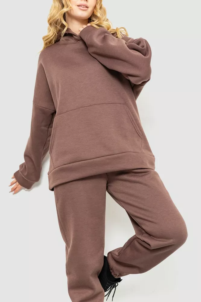 Купити Спорт костюм жіночий на флісі, колір мокко, 214R0102-1 - Фото №2