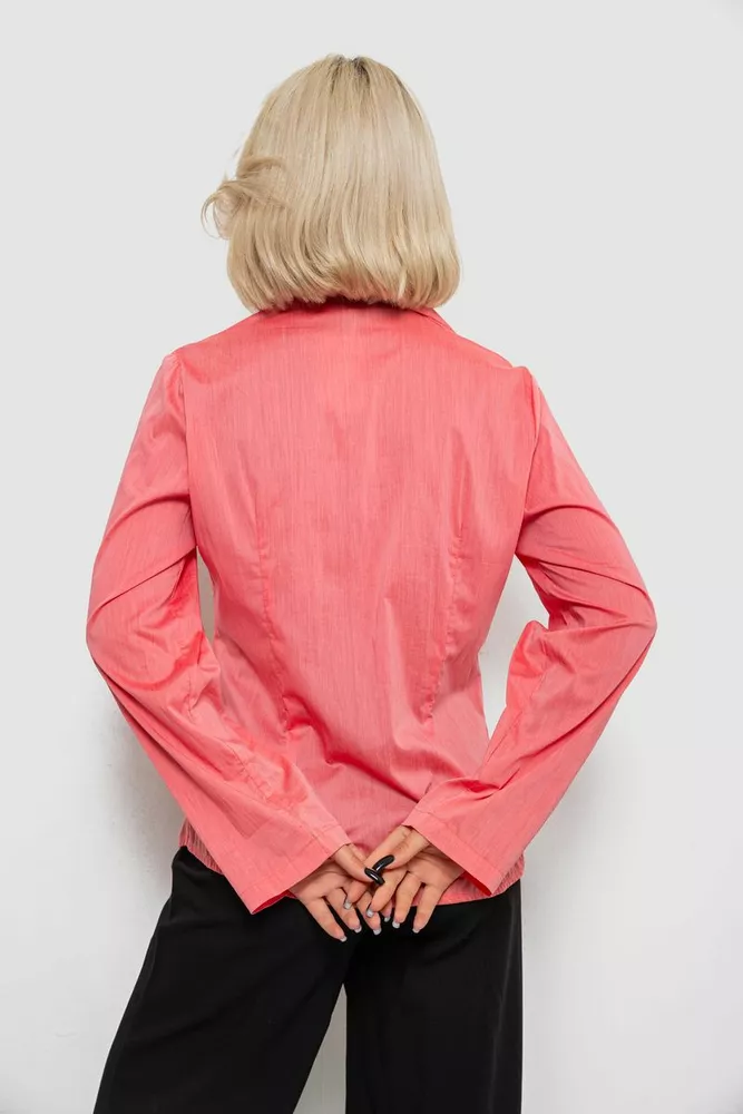 Купить Рубашка женская однотонная, цвет коралловый, 230R068-10 - Фото №4
