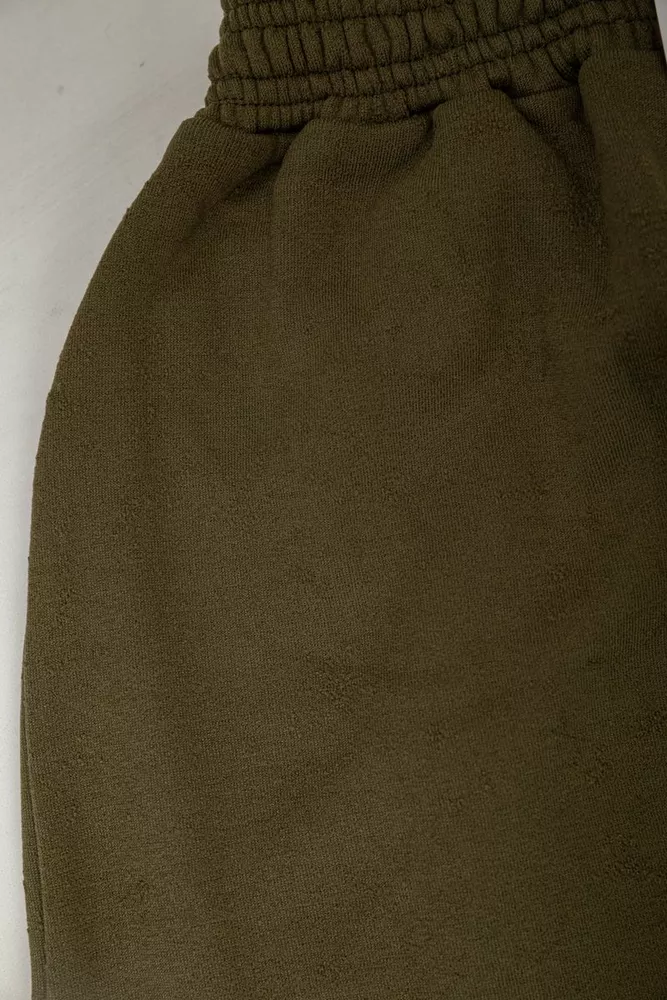 Купити Спортивні штани жіночі на флісі  -уцінка, колір хакі, 238R57828-U-25 - Фото №6