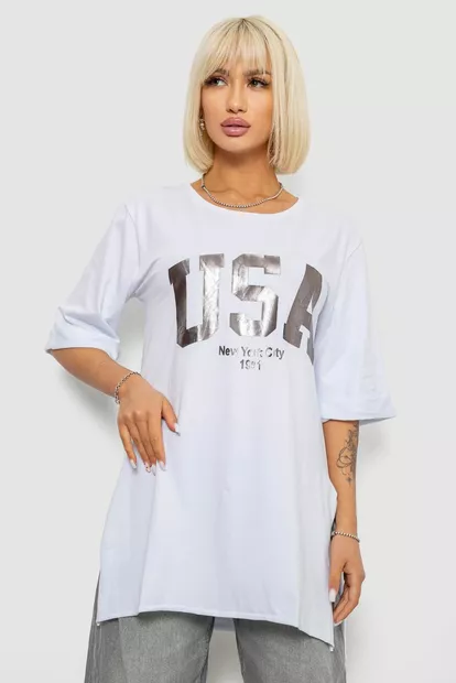 Футболка женская с принтом, цвет белый, 244R2022-5