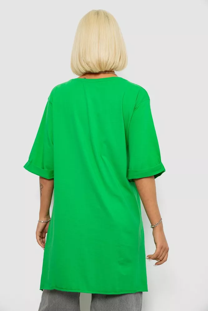 Купить Футболка женская с принтом, цвет зеленый, 244R2022-5 - Фото №4