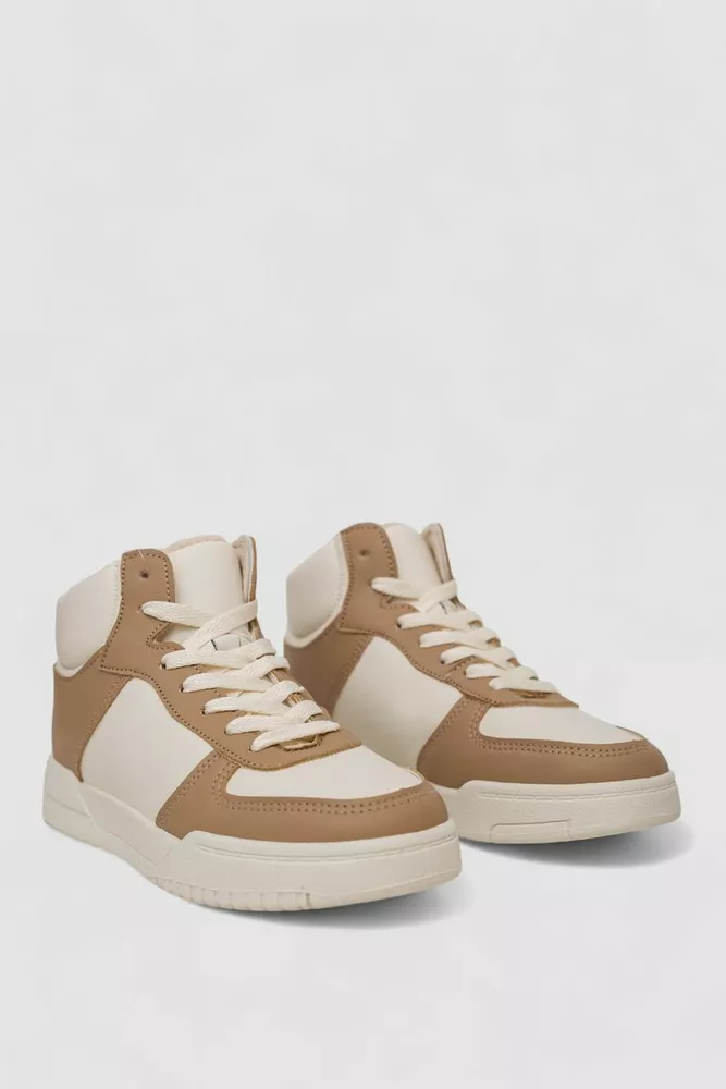 Купить Кроссовки женские зимние на меху, цвет бежево-коричневый, 248RAD300-6 - Фото №3