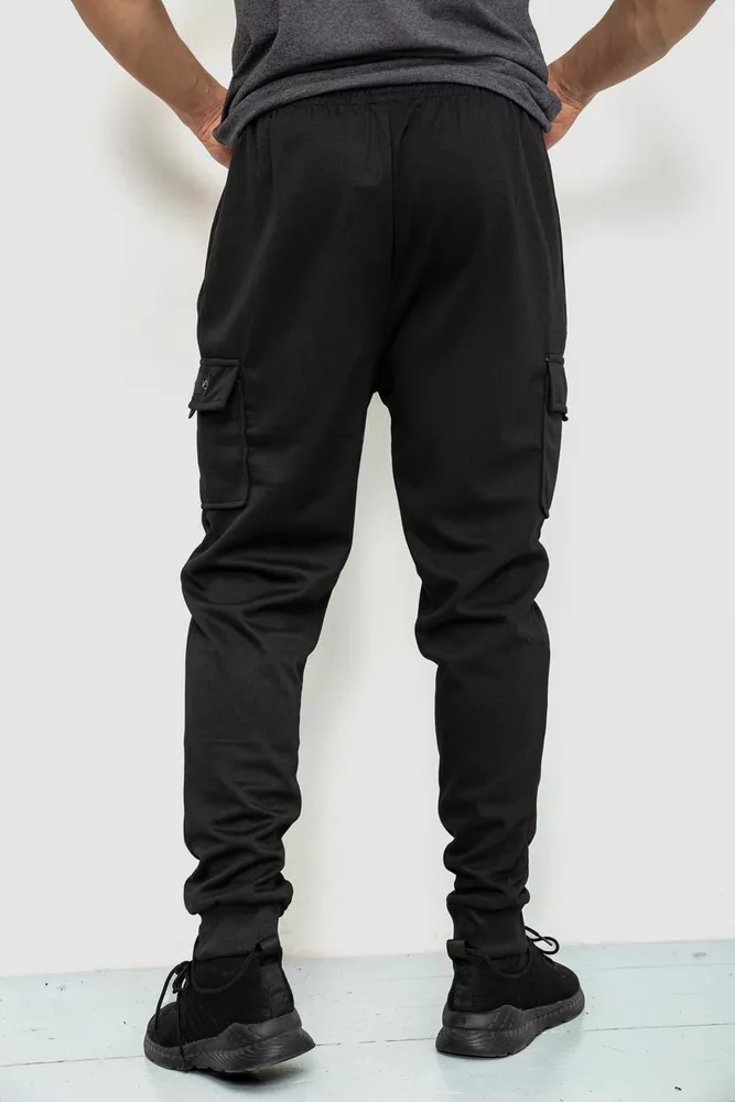 Купити Спорт чоловічі штани, колір чорний, 244R41616 - Фото №4