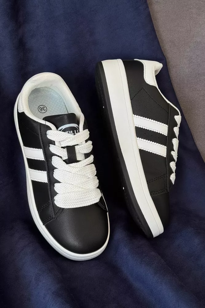 Купить Кеды женские, цвет черно-белый, 248RJH100-20 - Фото №1