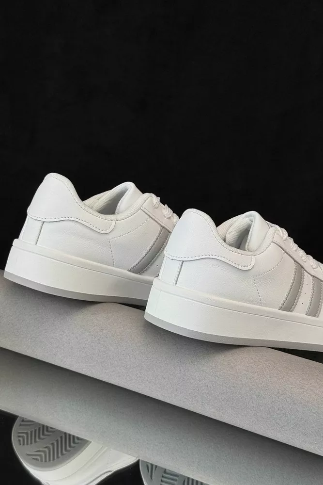 Купити Кеди жіночі, колір біло-сірий, 248RJH100-10 оптом - Фото №4