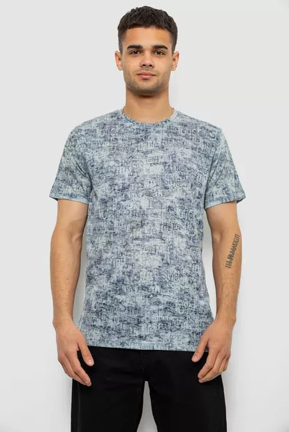 Футболка мужская с принтом, цвет оливковый, 244R5058