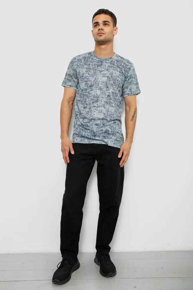 Купить Футболка мужская с принтом, цвет оливковый, 244R5058 - Фото №2