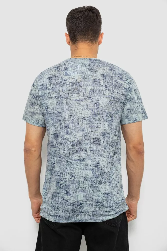 Купить Футболка мужская с принтом, цвет оливковый, 244R5058 - Фото №4