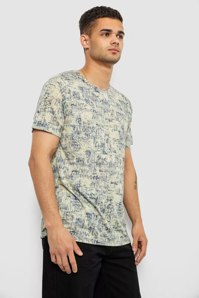 Купить Футболка мужская с принтом, цвет желтый, 244R5058 - Фото №3