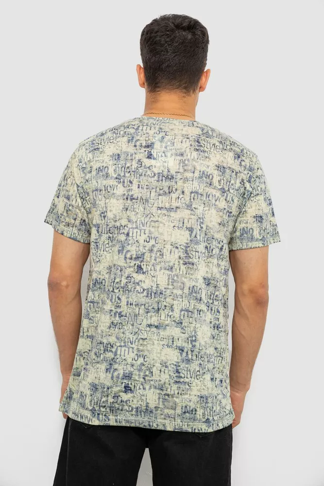 Купить Футболка мужская с принтом, цвет желтый, 244R5058 - Фото №4