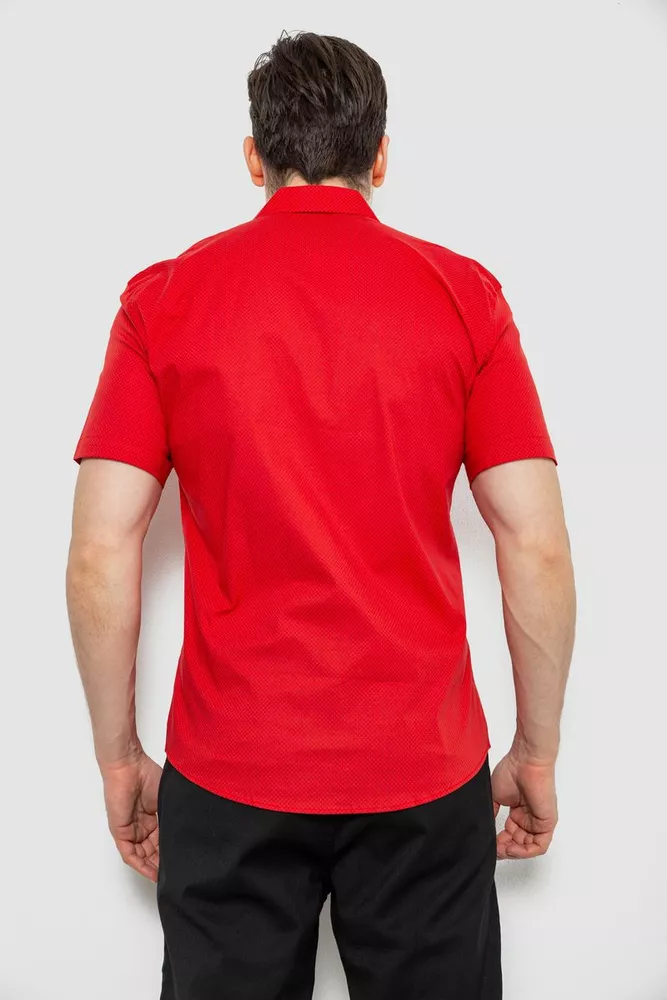 Купить Мужская рубашка с принтом, цвет красный, 186R7130 оптом - Фото №4
