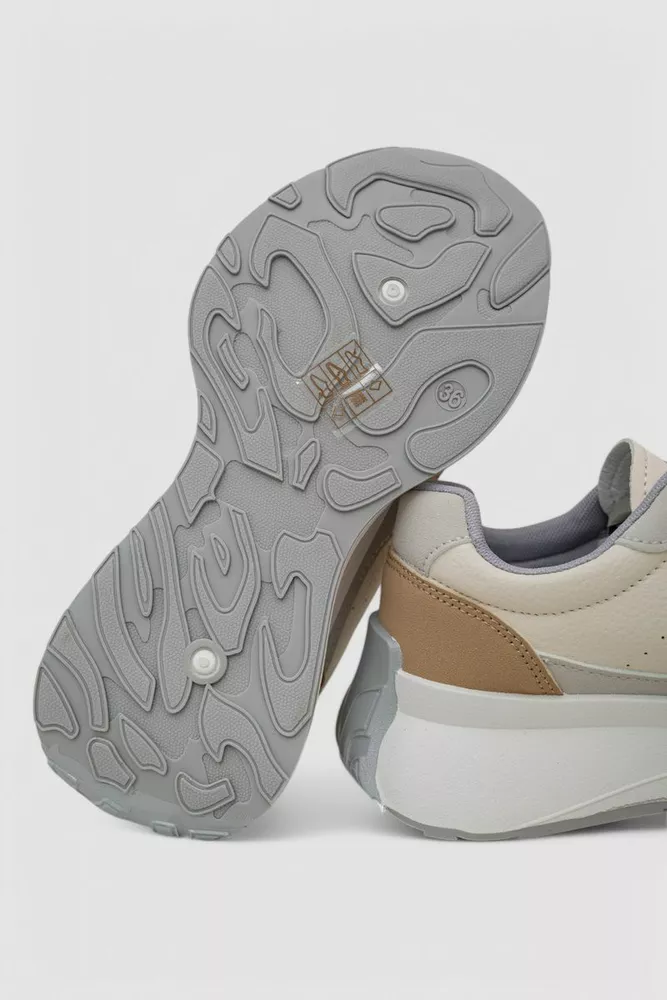 Купить Кроссовки женские  -уценка, цвет бежево-коричневый, 248RXM40-95-U - Фото №5