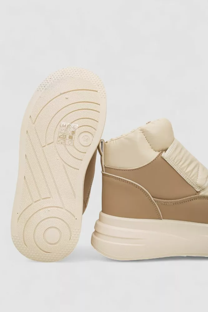 Купити Дутики жіночі зимові на хутрі  -уцінка, колір бежево-коричневий, 248RLM10-U-2 оптом - Фото №5