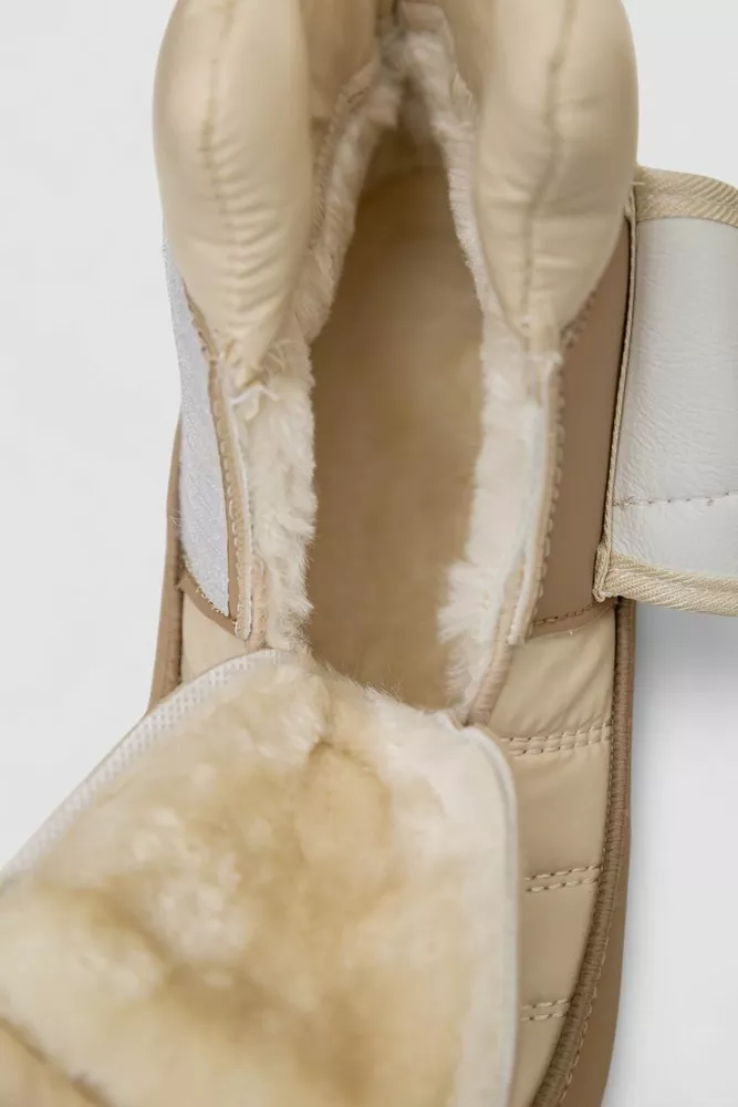 Купити Дутики жіночі зимові на хутрі  -уцінка, колір бежево-коричневий, 248RLM10-U-2 оптом - Фото №6