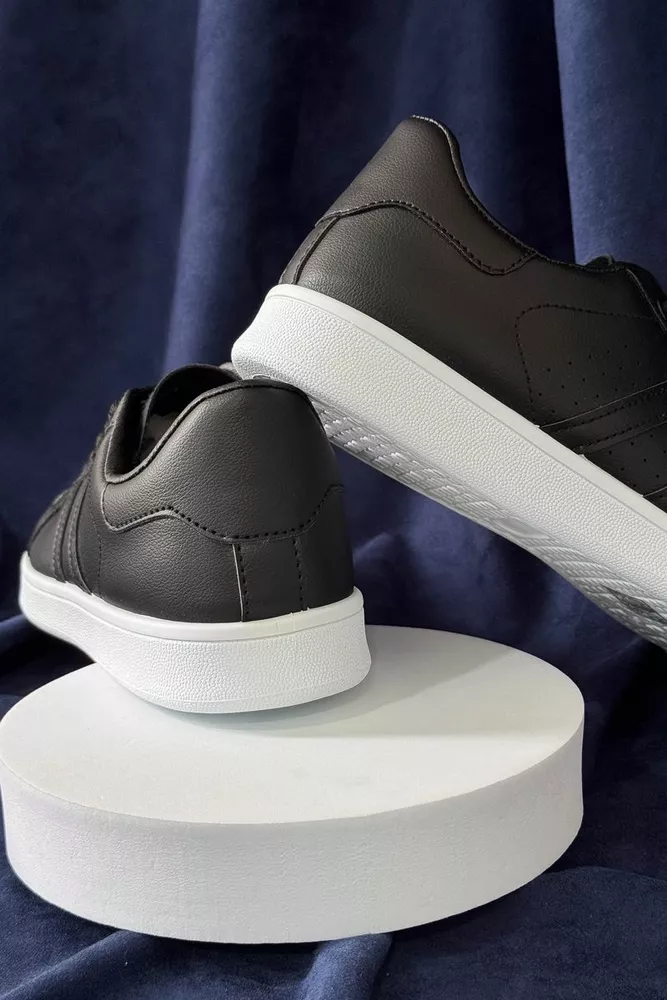 Купити Кеди чоловічі, колір чорно-білий, 248RR217 - Фото №4