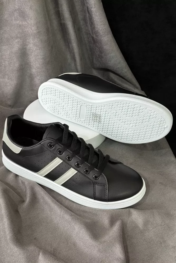 Купити Кеди чоловічі, колір чорно-сірий, 248RR217 - Фото №3