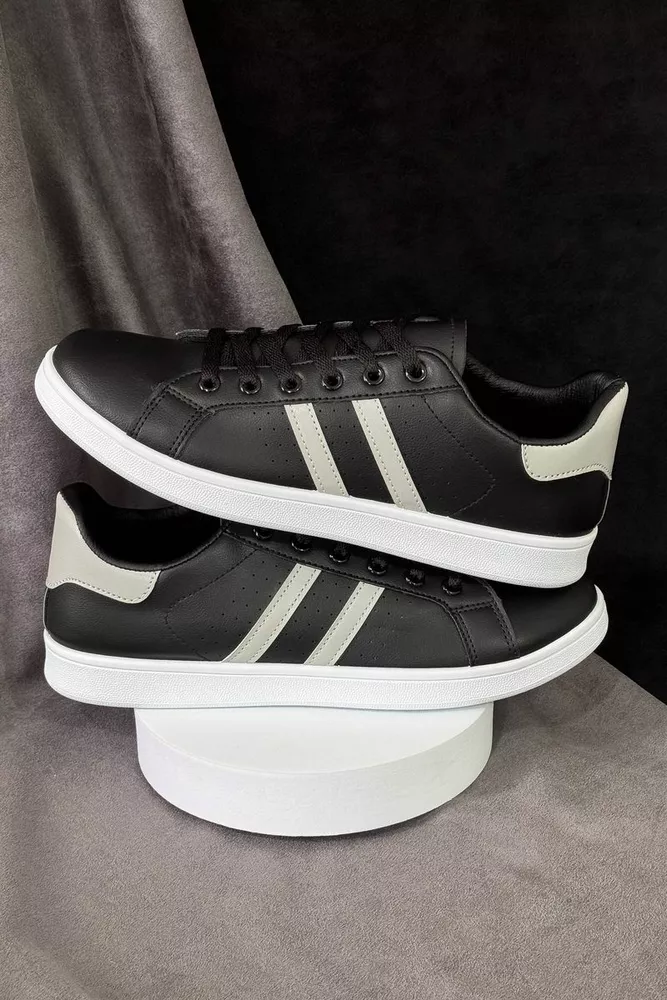 Купити Кеди чоловічі, колір чорно-сірий, 248RR217 - Фото №5