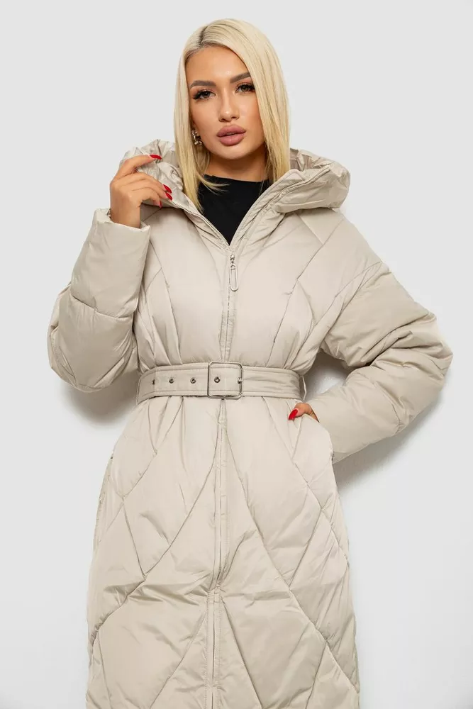 Купить Куртка женская зимняя  -уценка, цвет светло-бежевый, 244R5618-U-1 - Фото №2